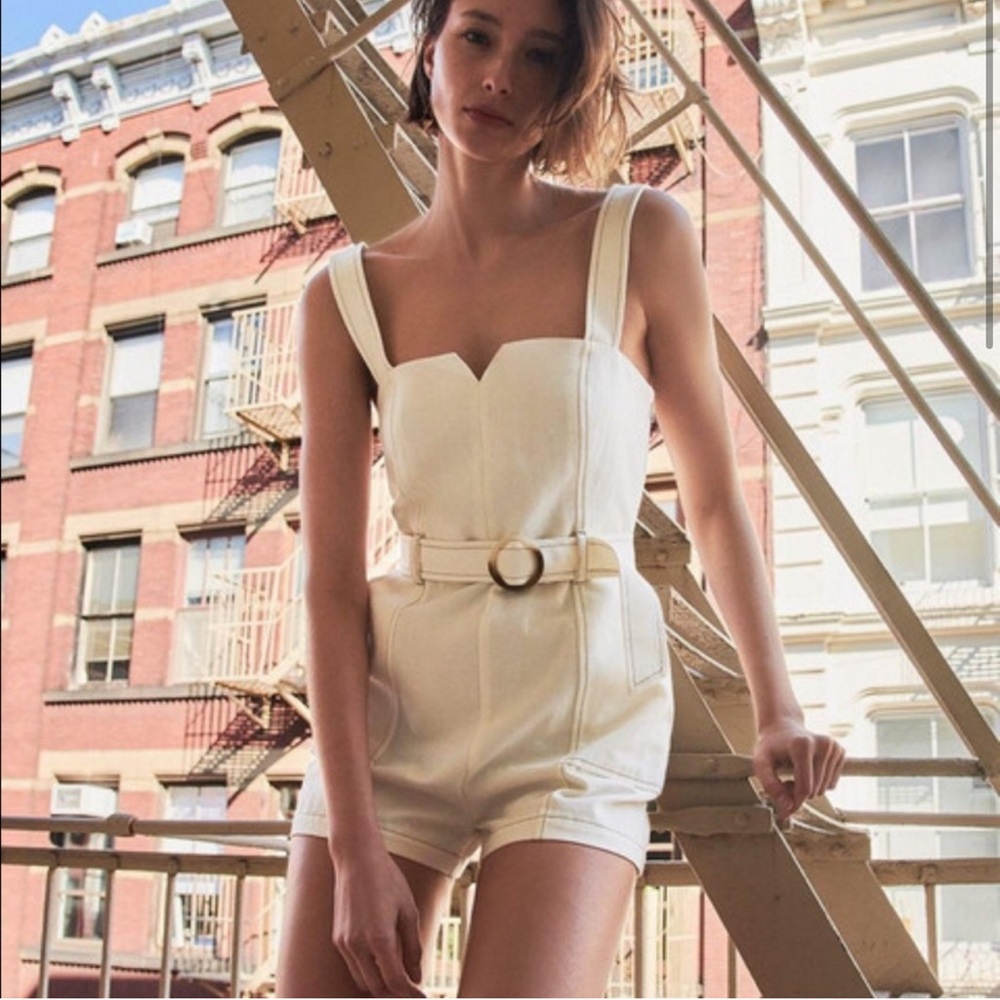 Intermix Belted Twill Romper